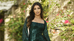 Sylvia Sequin Mini Dress -Emerald