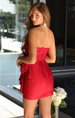 26310 - AVA PRESLEY - STRAPLESS MINI DRESS WITH BOW DETAIL