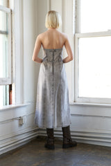 SECRET CRUSH - GREY - ACID WASH DENIM DRESS