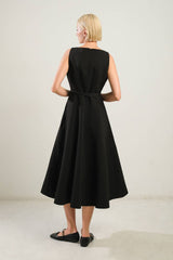 SUNDAY STROLL BOAT NECK MIDI DRESS