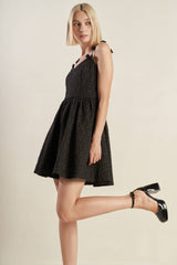 Size Medium, COVETED SWEETNESS BOW DETAIL MINI DRESS - FINAL SALE