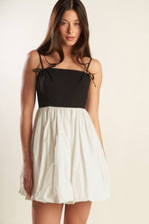 SLAY ALL DAY - BLACK & WHITE MINI DRESS