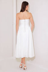 Size Medium, GORGEOUS REPUTATION WOVEN MIDI DRESS - FINAL SALE