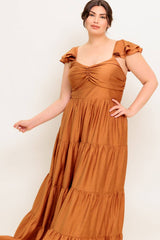 MARIBELLE MAXI DRESS - RUST