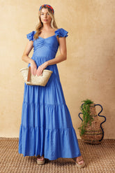 RVCA STEADY TIERED MAXI DRESS