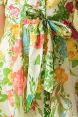 Size Large, MUCH TO DO - FLOWER PRINT MIDI DRESS -FINAL SALE