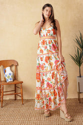 SUMMER SANGRIA MAXI DRESS - RED