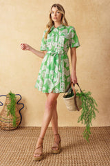 Size Large, MYSTERIES OF THE NIGHT WOVEN MINI DRESS - FINAL SALE