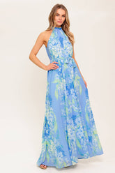 VACAY STATE OF MIND MAXI DRESS - POWDER BLUE