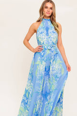 VACAY STATE OF MIND MAXI DRESS - POWDER BLUE