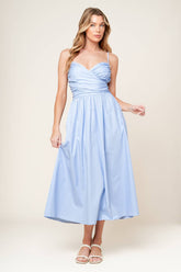 SUMMER INVITE - PASTEL BLUE MIDI DRESS