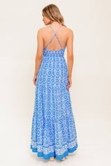 WILDFLOWER RHAPSODY MAXI DRESS - BLUE