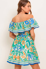 Size Small, CAMBRIA MINI DRESS – SAGE & BLUE - FINAL SALE