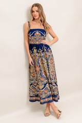 SHARA PRINTED MIDI DRESS