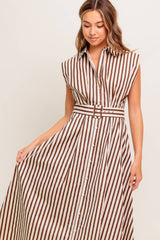 BISTRO STRIPE MIDI DRESS