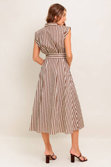 BISTRO STRIPE MIDI DRESS