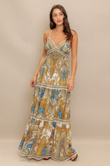 PALAZZO MAXI DRESS WITH OPEN BACK
