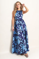 SAPPHIRE FLORAL MAXI DRESS