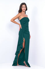 Marie Strapless Maxi Dress - Emerald