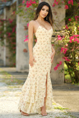 Greta Maxi Dress - Yellow Floral