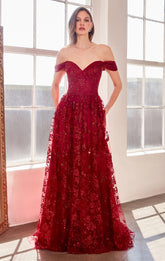 Veronica Gown - Glitter Print Long A-line Dress