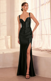 Gina Maxi Dress - Satin Bustier Long Dress