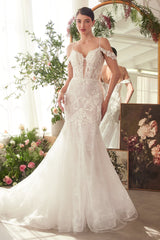 WL051 - Fitted Lace Mermaid Wedding Dress - Andrea & Leo