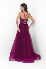 Dani Gown - Mulberry - Tulle A-Line Lace Dress