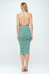 Size XS, Charlie Midi Dress - Sage - FINAL SALE