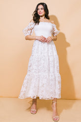 Size Small, LOVE IN YOUR EYES WOVEN MIDI DRESS - FINAL SALE