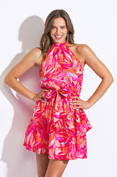 PRETTY AND POISED WOVEN MINI DRESS