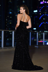 Size XS, Venice Gown - Black Sequin Dress - FINAL SALE