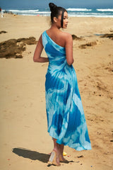 Sanibel Maxi Dress -  Blue/White Tye Dye