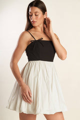 SLAY ALL DAY - BLACK & WHITE MINI DRESS