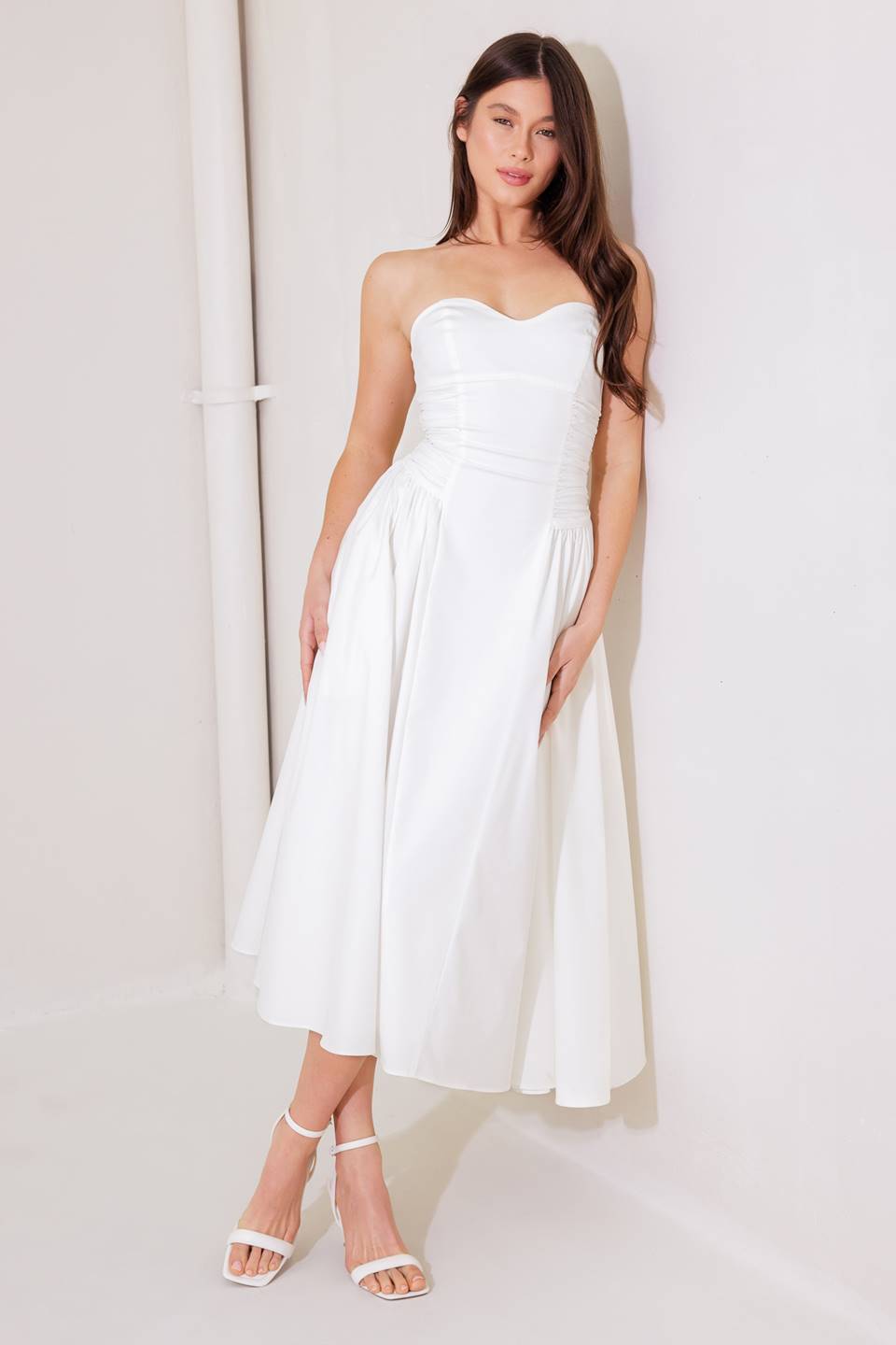 Size Medium, GORGEOUS REPUTATION WOVEN MIDI DRESS - FINAL SALE