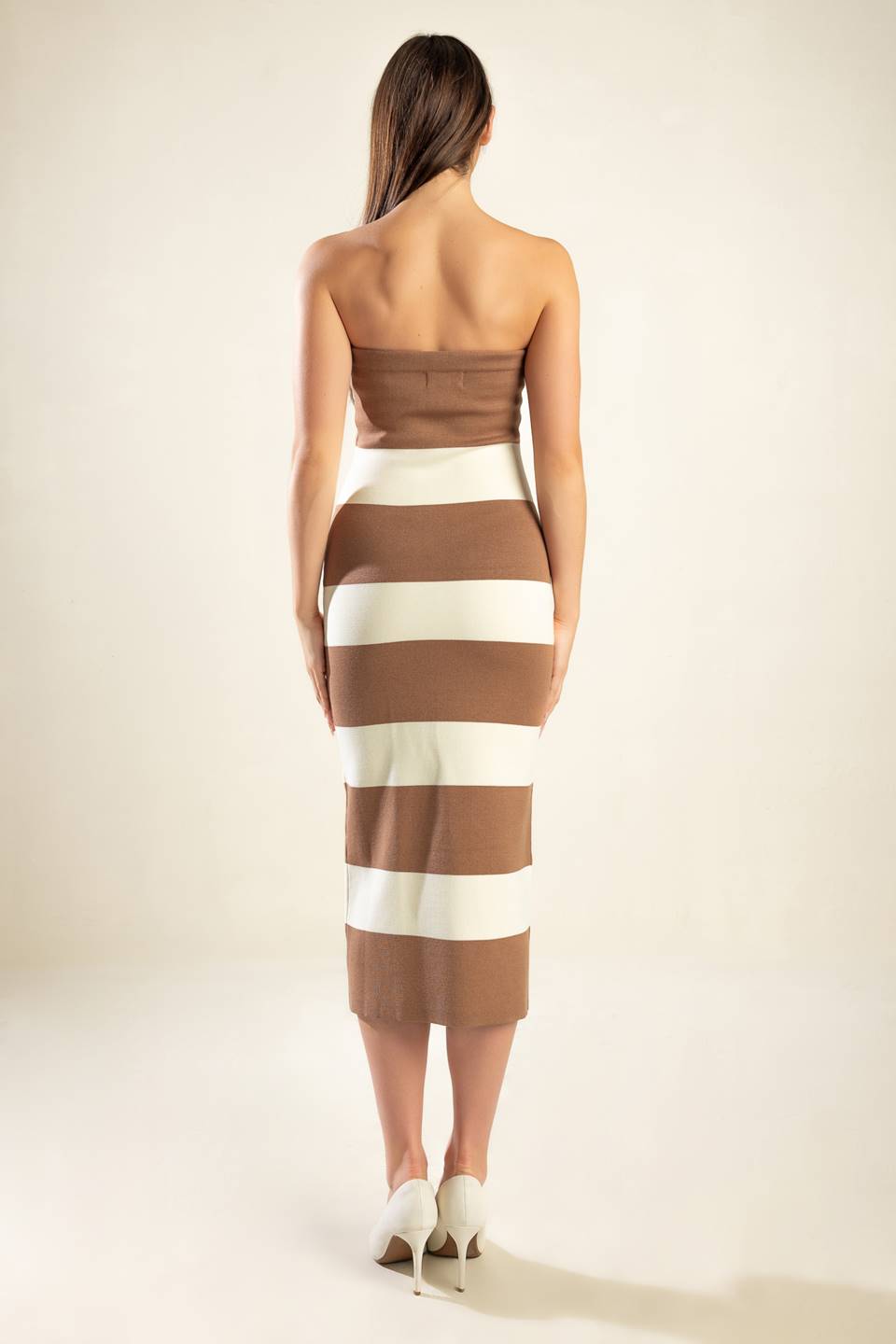 ROMANTIC AFTERNOON - STRAPLESS KNIT DRESS