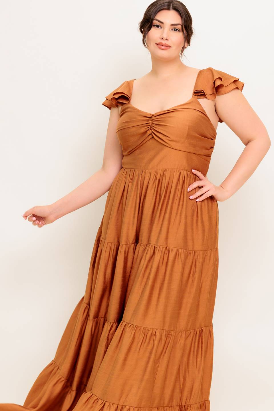 MARIBELLE MAXI DRESS - RUST