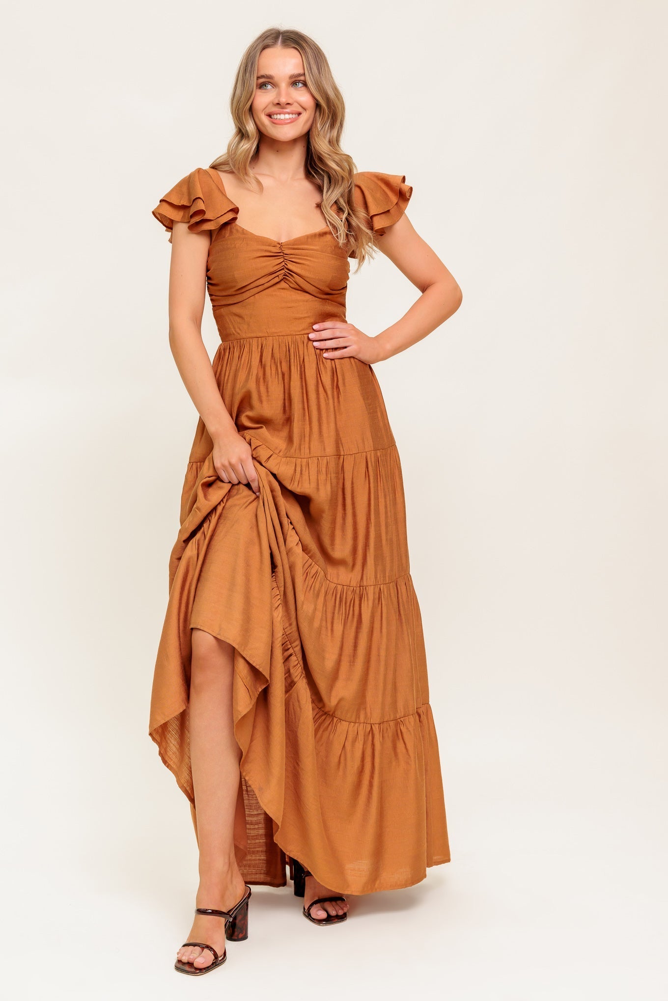 MARIBELLE MAXI DRESS - RUST