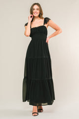 FORGOTTEN ROMANCE MAXI DRESS - BLACK