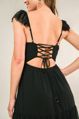 FORGOTTEN ROMANCE MAXI DRESS - BLACK