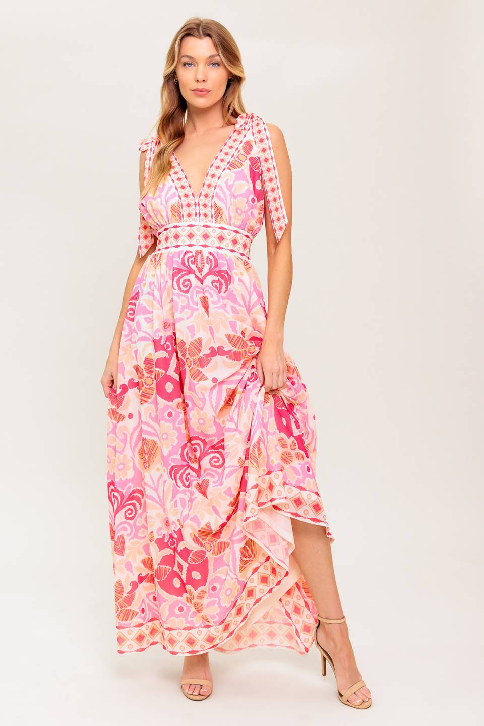 VINEYARD BLUSH MAXI DRESS - PINK