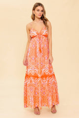 CABANA DAYDREAMS MAXI DRESS - CORAL