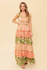 Size Small, FEELS LIKE HOME - TIERED WOVEN MAXI DRESS - FINAL SALE