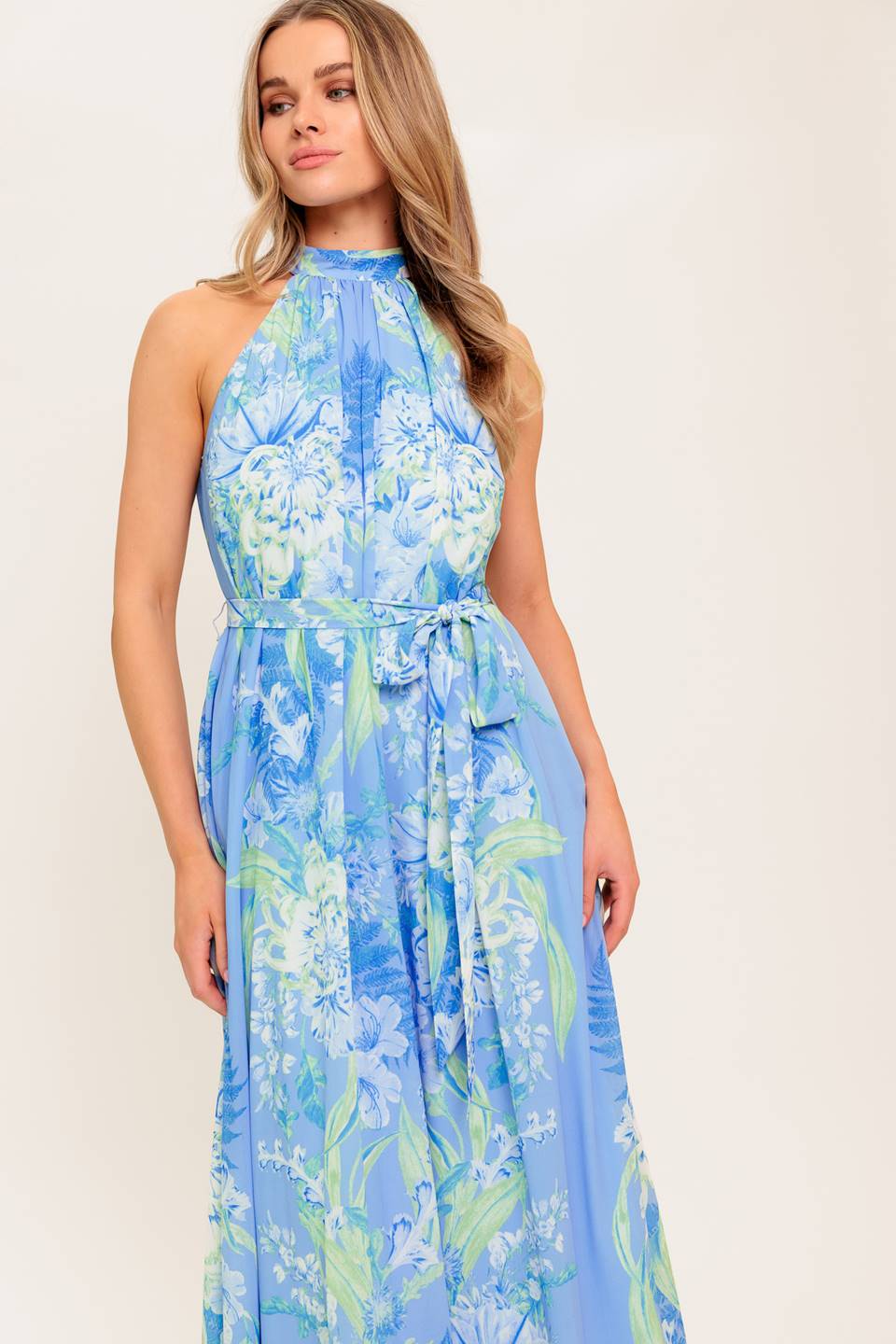 VACAY STATE OF MIND MAXI DRESS - POWDER BLUE
