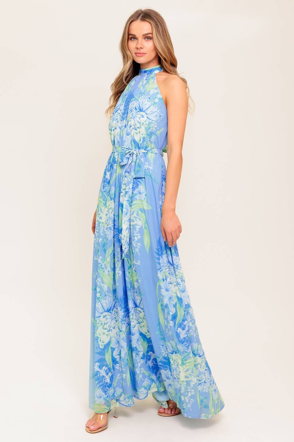 VACAY STATE OF MIND MAXI DRESS - POWDER BLUE