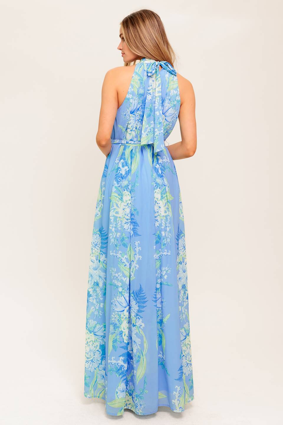 VACAY STATE OF MIND MAXI DRESS - POWDER BLUE