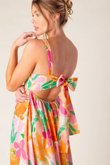 BON VOYAGE MAXI DRESS - PINK & ORANGE
