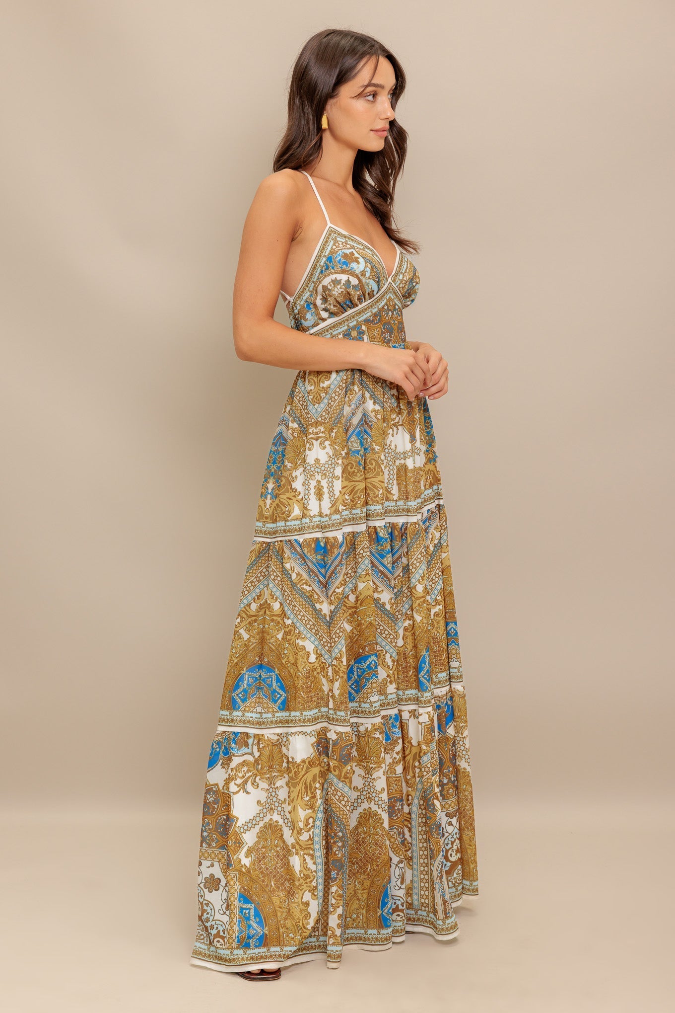 PALAZZO MAXI DRESS WITH OPEN BACK