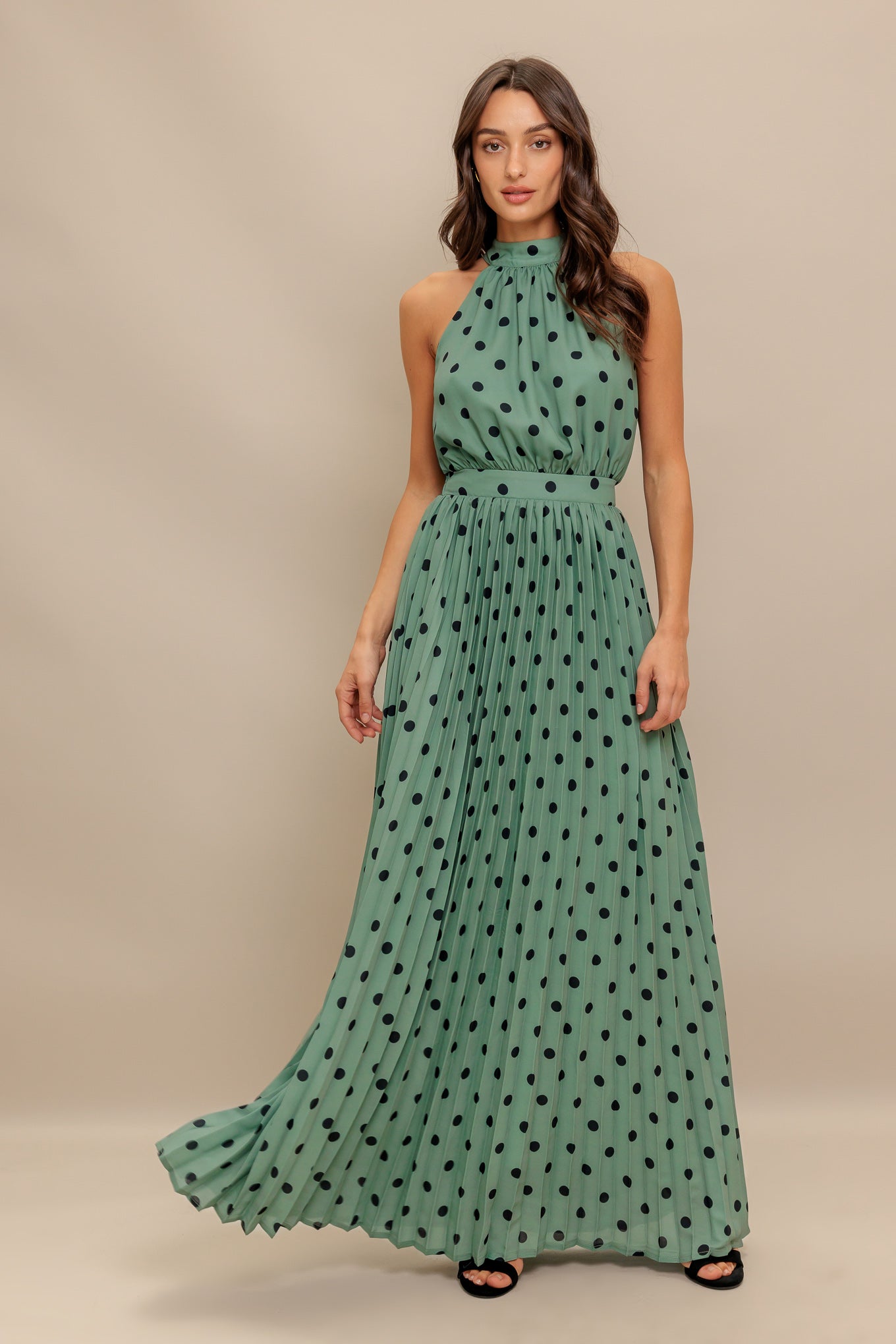 KATHLEEN MAXI DRESS - DARK SAGE