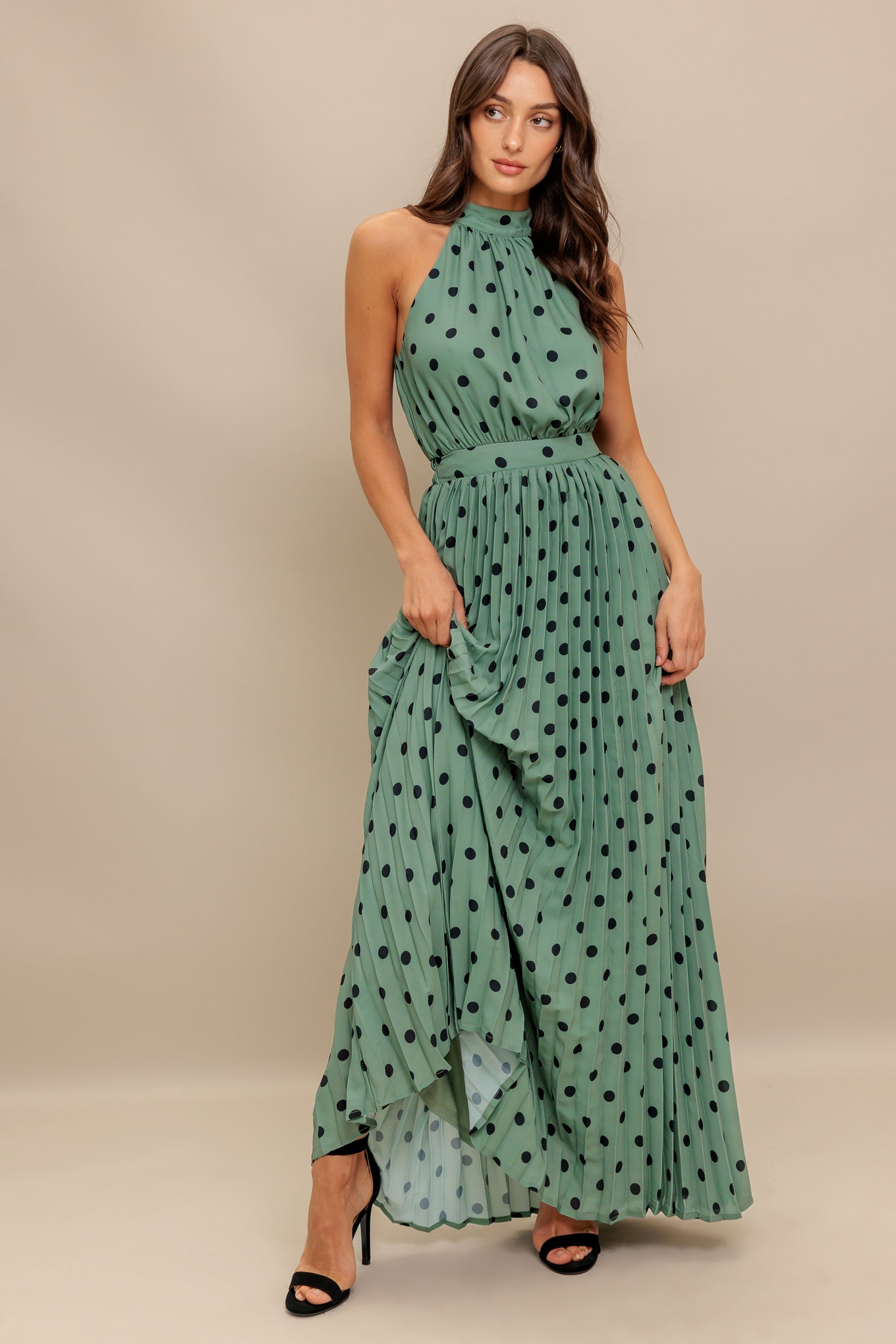 KATHLEEN MAXI DRESS - DARK SAGE